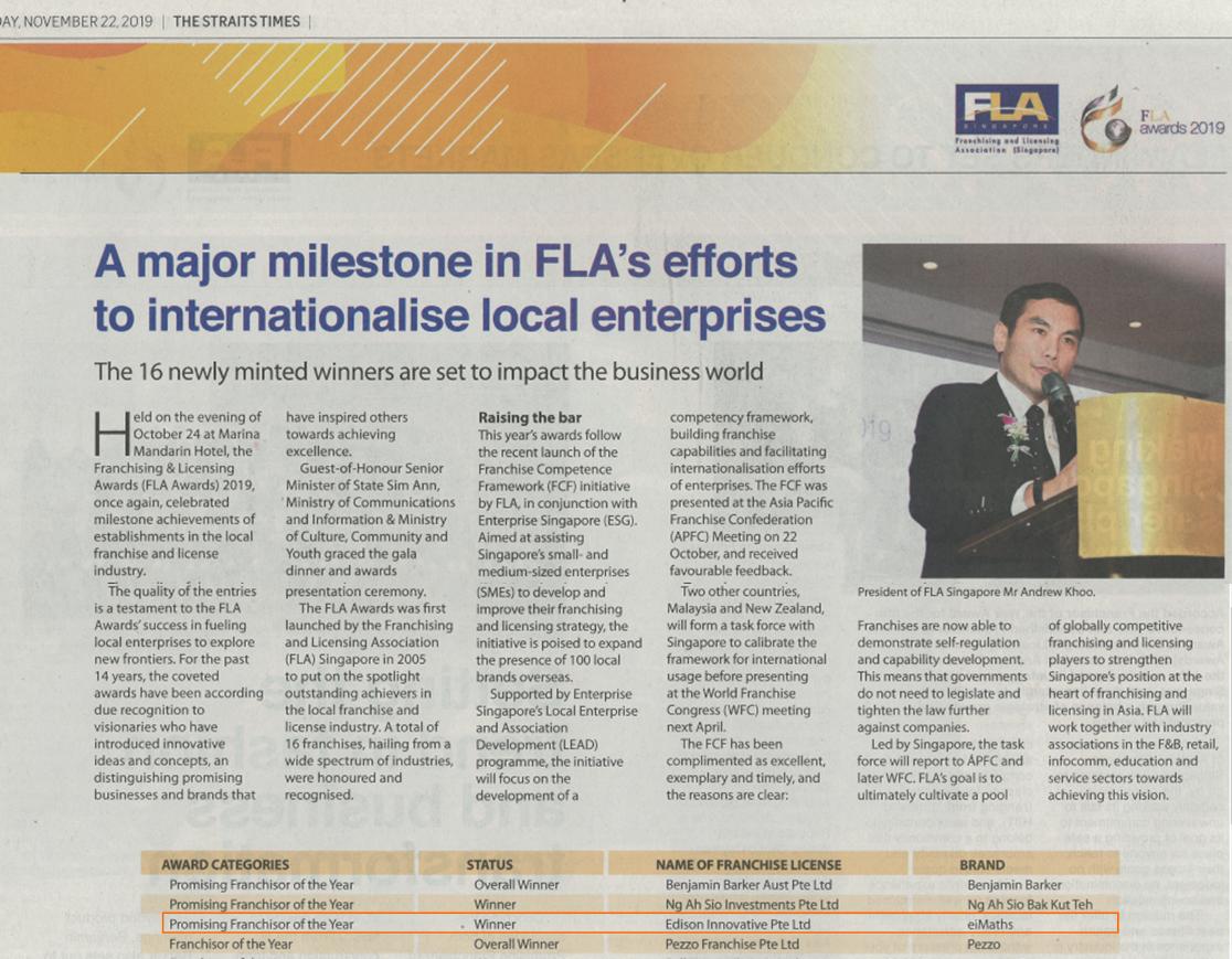 FLA award newspaper